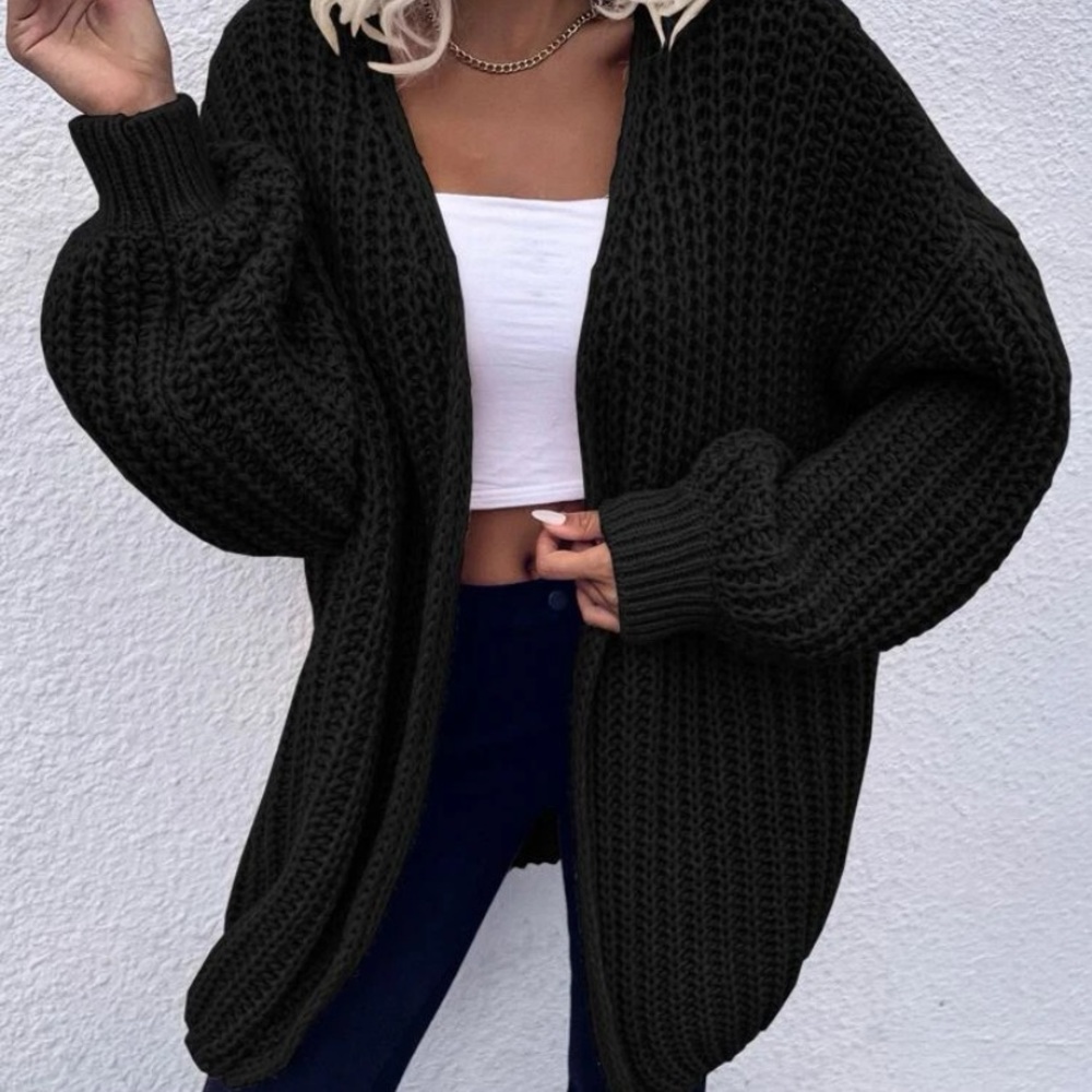Chunky Knit Drop Shoulder Cardigan